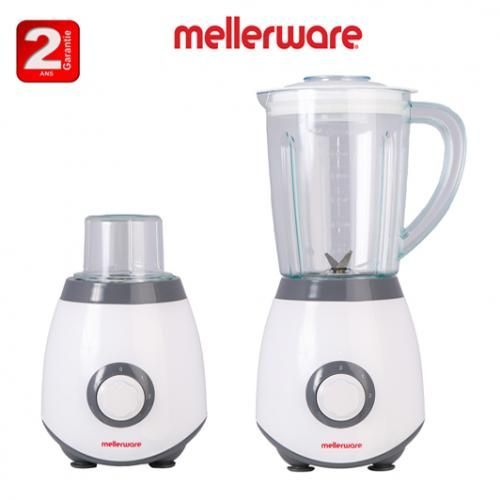 Mellerware Blender bol en plastique 1.5L 600w mixeur robot bol incassable - 2 ans de garantie
 Fiche Technique et Prix au Maroc