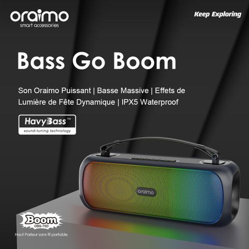 Oraimo Boom Haut-parleur sans fil 30W
 Fiche Technique et Prix au Maroc