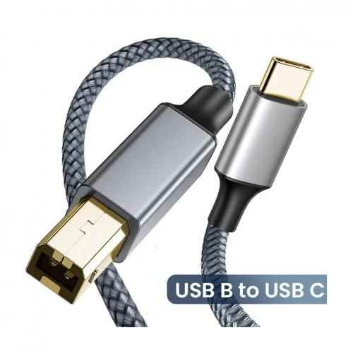 Câble d'imprimante USB B vers USB C, type C, fil tressé
 Fiche Technique et Prix au Maroc