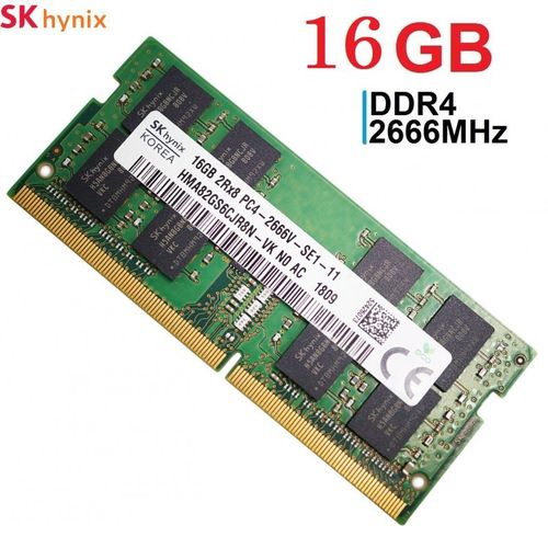 SK Hynix Mémoire RAM 16GB DDR4 PC4-21300 DDR4-2666 MHz Pour Pc Portable Mémoire Vive RAM
 Fiche Technique et Prix au Maroc