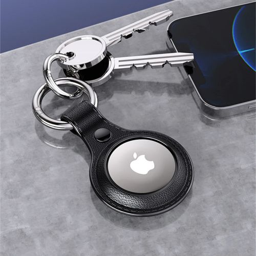 Porte-clés AirTag pour Apple, étui de protection en cuir, housse de suivi, porte-clés Airtag
 Fiche Technique et Prix au Maroc