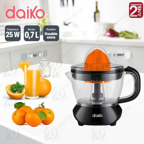 Daiko Presse-agrumes Bol en plastique incassable Rotation à double sens 0.7L, PA-3253DK
 Fiche Technique et Prix au Maroc