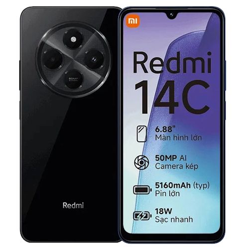 XIAOMI Redmi 14C 6.88" (4GB - 128GB) Helio G81-Ultra 8-Core 2.0 GHz - 5000 mAh-50 MP-Noir
 Fiche Technique et Prix au Maroc