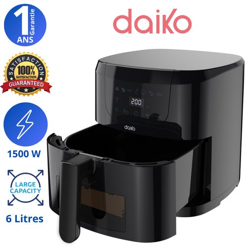 Daiko Friteuse sans Huile - 6 Litres - 7 programmes- Tactile LED - 1500W
 Fiche Technique et Prix au Maroc