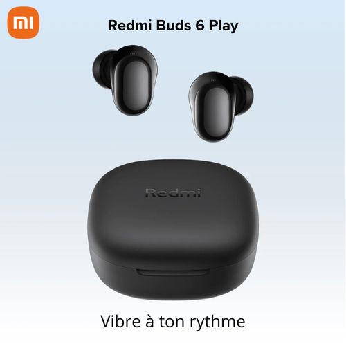 XIAOMI Redmi Buds 6 Play - Noir - Bluetooth® 5.4 - Réduction du bruit avec IA - Design ergonomique
 Fiche Technique et Prix au Maroc