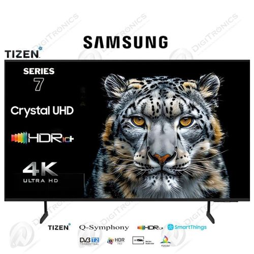 Samsung 43 Smart TV Processeur Crystal 4K UHD Système Tizen Récepteur Intégré Motion Xcelerator - Noir
 Fiche Technique et Prix au Maroc