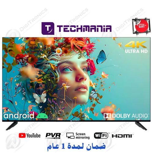 Techmania  50 4K UHD Smart Android, Wi-Fi, HDMI, Dolby Audio + Support gratuit
 Fiche Technique et Prix au Maroc