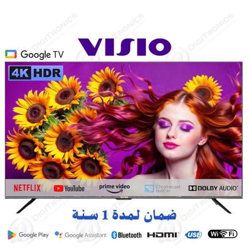 Visio TV intelligente 55 pouces Google UHD 4K, Assistant Google Bluetooth HDR 10 HLG Dolby Vision
 Fiche Technique et Prix au Maroc