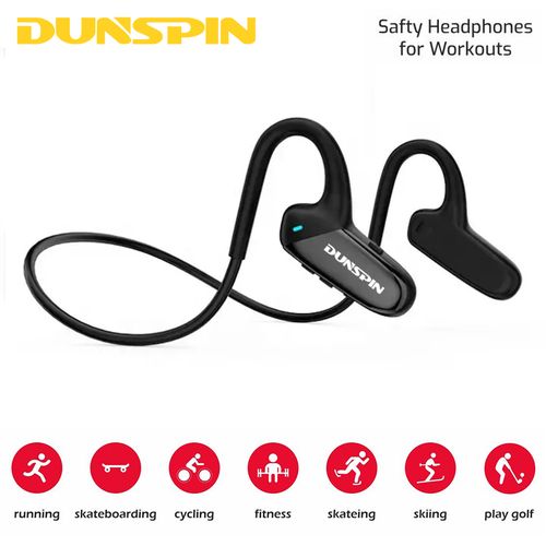 DUNSPIN Écouteurs sans fil Bluetooth, oreillettes à Conduction osseuse, oreillettes à faible latence stéréo avec Microphone
 Fiche Technique et Prix au Maroc