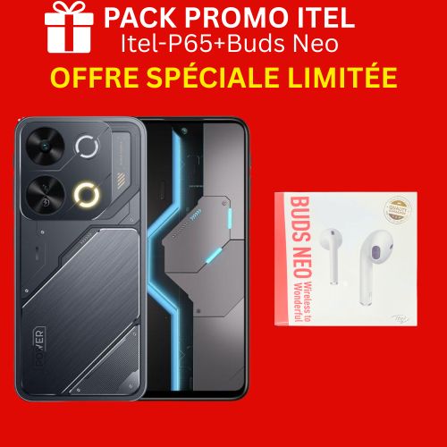 Itel P65 - 4Go RAM / 128Go ROM - Écran 6,7 pouces 120Hz - Caméra 50MP - Batterie 5000mAh 18W - Cyber Black
 Fiche Technique et Prix au Maroc
