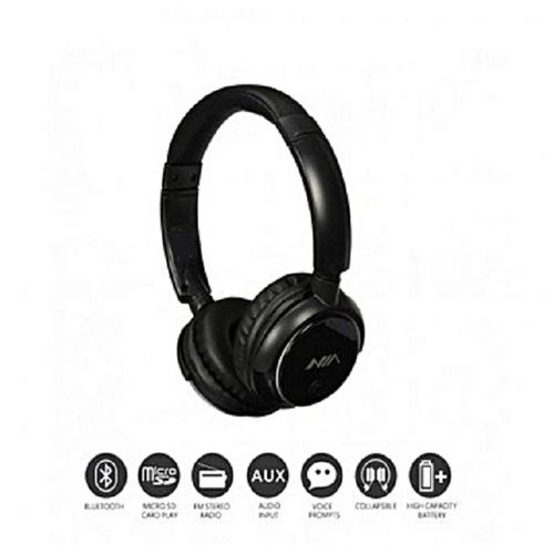 Nia Casque Bluetooth Sans Fil Q1 avec Micro, Lecteur SD, Radio FM, Entree Aux
 Fiche Technique et Prix au Maroc