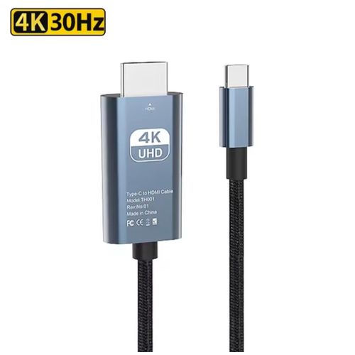 Câble USB Type-C vers HDMI en aluminium 4K
 Fiche Technique et Prix au Maroc