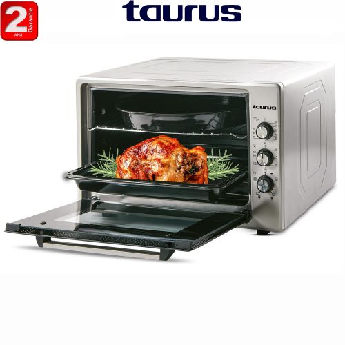 Taurus Four Électrique Inox HORIZON 70L, double vitrage, lampe, 5 fonctions, 2 ans de garantie
 Fiche Technique et Prix au Maroc