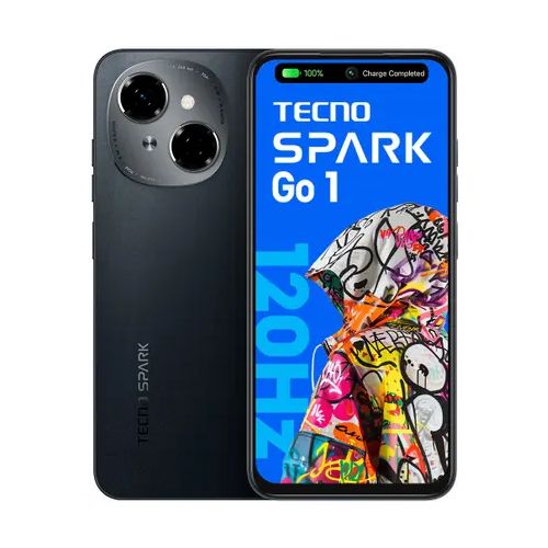 Tecno Spark Go 1 - 4 Go RAM / 128 Go ROM - Écran 6,67 pouces 120Hz - Caméra 13MP - Batterie 5000mAh - Startrail Black
 Fiche Technique et Prix au Maroc