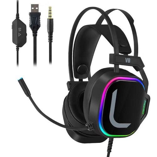 Flashget V8 Casque de jeu avec microphone et lumière LED 3,5 mm Pour PS4 PC et XBOX
 Fiche Technique et Prix au Maroc