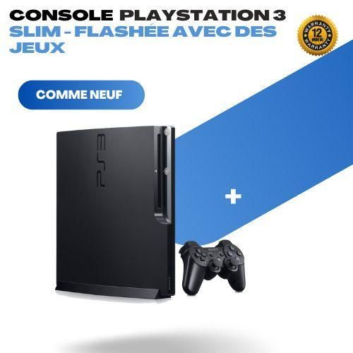 Playstation Console Ps3 Slim Flashée avec Jeux Tendance installé
 Fiche Technique et Prix au Maroc