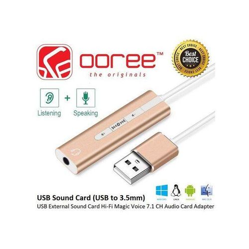 Carte son externe USB 7.1 stéréo, micro, haut-parleur, casque, Jack Audio 3.5mm
 Fiche Technique et Prix au Maroc