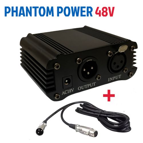 Alimentation fantôme professionnelle 48V pour microphone de studio à condensateur,
 Fiche Technique et Prix au Maroc