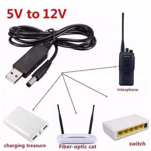 Cable 5V À 12V convertisseur USB vers Routeur Modem Wifi
 Fiche Technique et Prix au Maroc