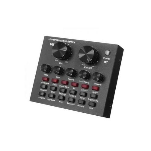 Carte de Son USB Externe V8 Audio Mixer Bluetooth – Noir
 Fiche Technique et Prix au Maroc