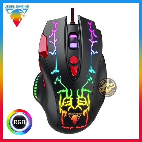 Jedel Souris Gaming PRO GM830 Filaire RGB avec 8 Boutons Programmables et 4 niveaux de DPI réglables jusqu&rsquo;à 3200
 Fiche Technique et Prix au Maroc