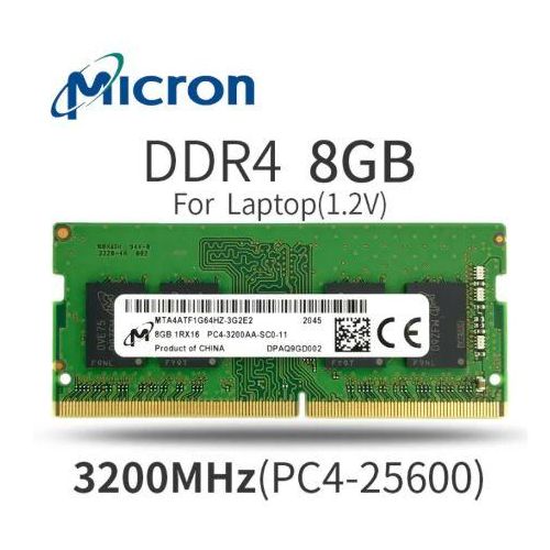 Micron Mémoire RAM DDR4 8 Go 3200A PC PORTABLE
 Fiche Technique et Prix au Maroc