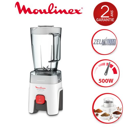 Moulinex Blender Genuine LM241B25 – 500W – 1 vitesse + pulse – Bol 1,75L  et 1 accessoire
 Fiche Technique et Prix au Maroc