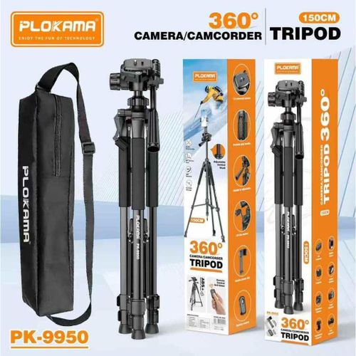 PLOKAMA Trépied Professionnel PK 9950 – Support Caméra et Smartphone jusqu’à 150 cm avec Tête Panoramique 3D, Plaque à Dégagement Rapide et Structure en Aluminium avec Télécommande
 Fiche Technique et Prix au Maroc