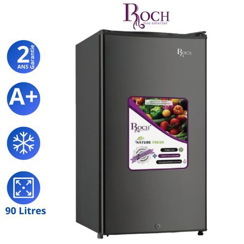 Roch Mini réfrigérateur vitrine – 90 L – Gris
 Fiche Technique et Prix au Maroc