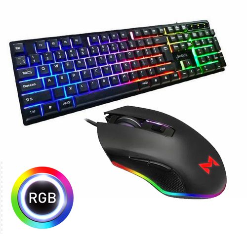 mifoy Pack Combo Clavier de Jeu + Souris GM100 6 Boutons RGB Capteur Optique DPI LED
 Fiche Technique et Prix au Maroc