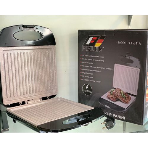 FIZLER Panini Sandwiches Maker Granit Antiadhésive Barbecue sans huile sans beurre
 Fiche Technique et Prix au Maroc