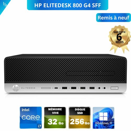 HP EliteDesk 800 G5 Ordinateur de bureau i7-8700 8éme génération 32Go de RAM- 256Go SSD - Remis à Neuf
 Fiche Technique et Prix au Maroc