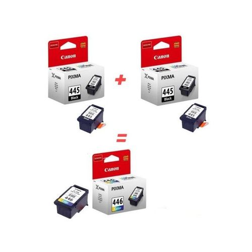 Canon Pack 2 Cartouches PG-445 Noir + Cartouche CL-446 Couleur
 Fiche Technique et Prix au Maroc