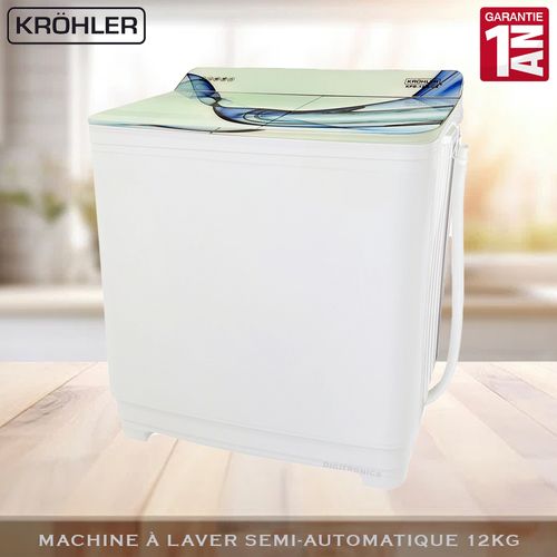 KRÖHLER Machine À Laver TWin Semi Automatique 12 Kg - Kpb-12.0-2 - Garantie 1 An
 Fiche Technique et Prix au Maroc