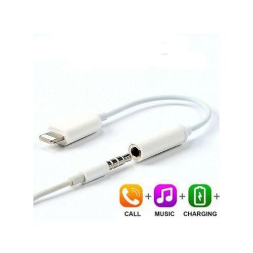Adaptateur Lightning vers mini-jack 3,5 mm pour iPhone 5/6/7/8/X/Xmax
 Fiche Technique et Prix au Maroc
