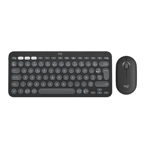 Logitech Pebble 2 Combo, clavier et souris sans fil, discrets et portables, personnalisables, Logi Bolt, Bluetooth, Easy-Switch pour Windows, macOS, iPadOS, Chrome - Graphite - AZERTY
 Fiche Technique et Prix au Maroc