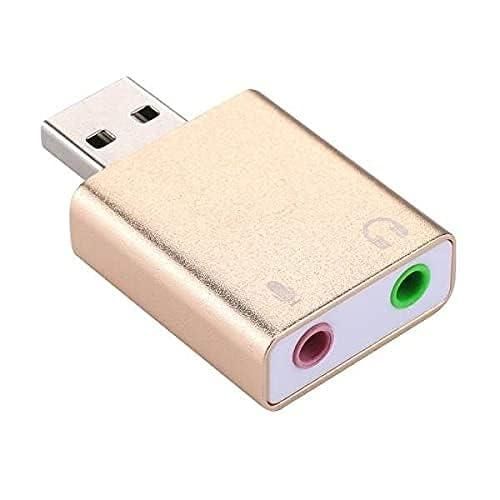 Carte son USB 7.1  Adaptateur externe USB vers jack 3,5 mm pour casque, microphone audio stéréo, carte son pour ordinateur portable PC - 
 Fiche Technique et Prix au Maroc