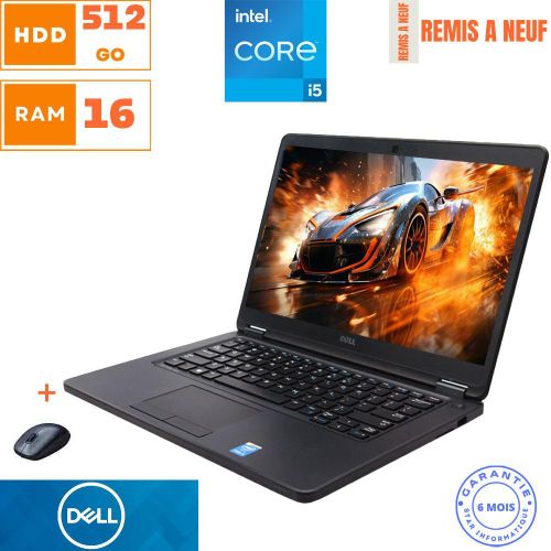 DELL PC Portable  Latitude E5450-i5-16G-512GO SSD-SOURIS GRATUIT-GARANTIE DE 6MOIS -REMIS A NEUF/
 Fiche Technique et Prix au Maroc