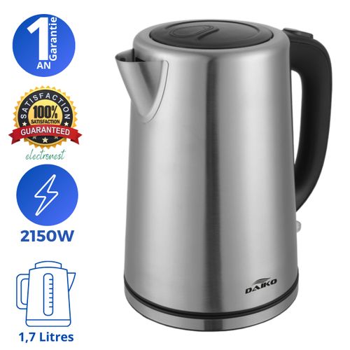 Daiko Bouilloire electrique inox - 1.7 Litres - 2150W
 Fiche Technique et Prix au Maroc