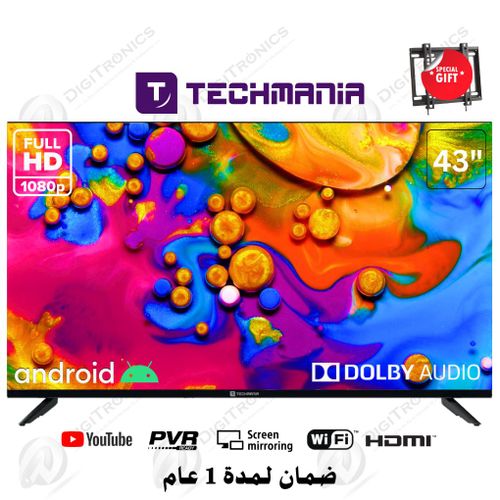 Techmania 43 Smart TV Android - Full HD 1080P - Récepteur intégré
 Fiche Technique et Prix au Maroc