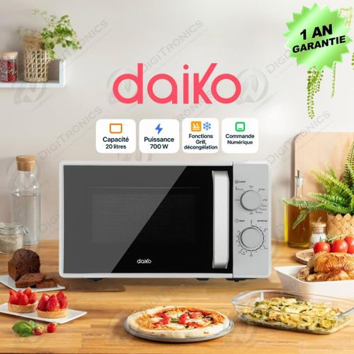 Daiko Micro-ondes Grill 20 L, 700W, fonction décongélation, 5 niveaux, FMO-2042GDK 
 Fiche Technique et Prix au Maroc