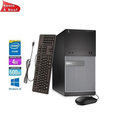 DELL Optiplex 3020 MT Intel Celeron @ 2.7GHz - RAM 4Go , HDD 500Go (Remis à Neuf)
 Fiche Technique et Prix au Maroc