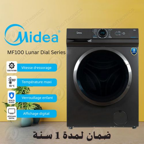 Midea Machine à laver frontale 7kg 15 programmes 90°C Hygiène, Lunar Dial, MF100W70/T
 Fiche Technique et Prix au Maroc