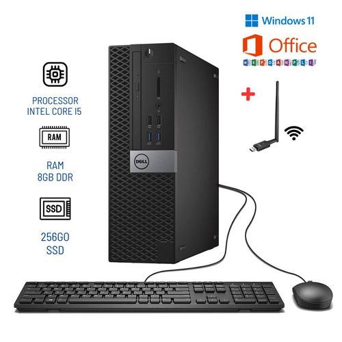 DELL Optiplex 3040 SFF Core i5-6500 I 8Go I 256Go SSD ( Remis à Neuf )
 Fiche Technique et Prix au Maroc