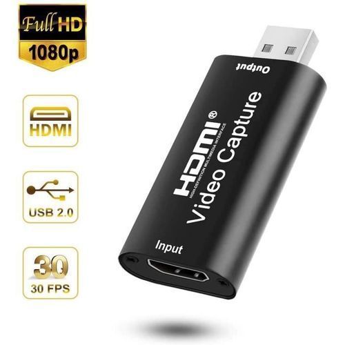 hdmi video capture HD 1080P, HDMI vers USB 2.0 Youtube OBS, Live, stream
 Fiche Technique et Prix au Maroc