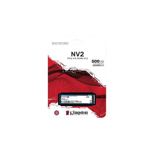 Kingston disque dur interne ssd nv2 m.2 500 gb pci express 4.0 nvme (snv2s/500g)
 Fiche Technique et Prix au Maroc