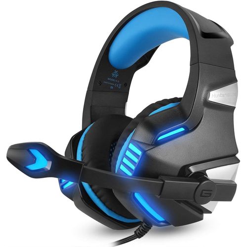 G7500 Casque de jeu avec microphone et lumière LED 3,5 mm Pour PS5 PS4 PC XBOX et Nintendo Switch
 Fiche Technique et Prix au Maroc