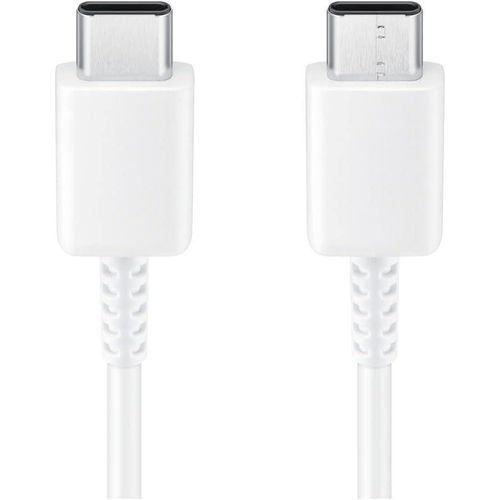 Samsung Cable Original Type C- Type C Fast Charge  pour Chargeur 15W,25W et 45 Watts Blanc
 Fiche Technique et Prix au Maroc