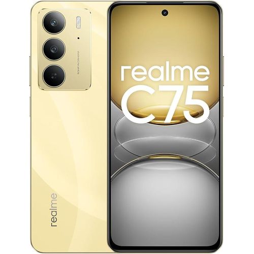 realme C75 6,7" -256 Go ROM /(8GB jusqu'à 24Go) - 5828Mah Fast Charge 45W-IP 68 - 50MP - Gol
 Fiche Technique et Prix au Maroc