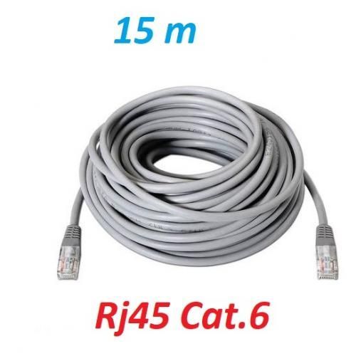 Cable 15M Réseau Cat.6 RJ45, Câble Ethernet (50M) Internet LAN -Gris
 Fiche Technique et Prix au Maroc